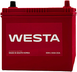 АКБ WESTA Asia 6ст-60 (о.п.) 550А 237*127*220 (75B24L SMF) тонк. кл.