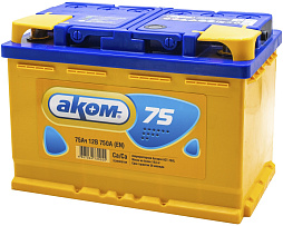 АКБ AKOM 6ст-75 (п.п.) 750А 278*175*190