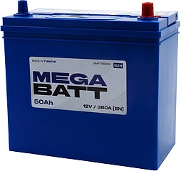 АКБ MEGABATT Asia 6ст-50 (о.п.) 380А 236*127*227 (SMF75B24L)