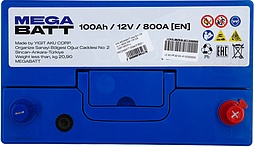 АКБ MEGABATT Asia 6ст-100 (о.п.) 800А 306*176*225 (SMF105D31L)