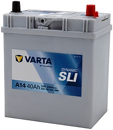 АКБ VARTA Asia Dynamic SLI 6ст-40 (о.п.) 330А 187*127*227 (A14) 540 126 033 тонк. кл.
