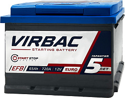 АКБ VIRBAC EFB 6ст-65 (п.п.) 720А 242*175*190