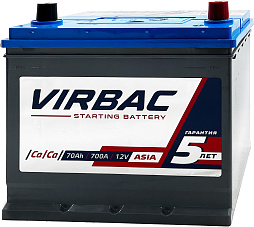 АКБ VIRBAC Asia 6ст-70 (о.п.) 700А 232*175*225