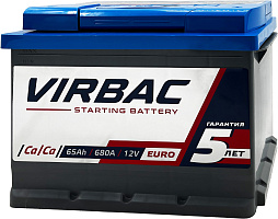 АКБ VIRBAC 6ст-65 (о.п.) 680А 242*175*190
