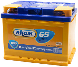 АКБ AKOM 6ст-65 (п.п.) 600А 242*175*190 