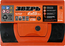 АКБ ЗВЕРЬ 6ст-65 (о.п.) 640А 242*175*190